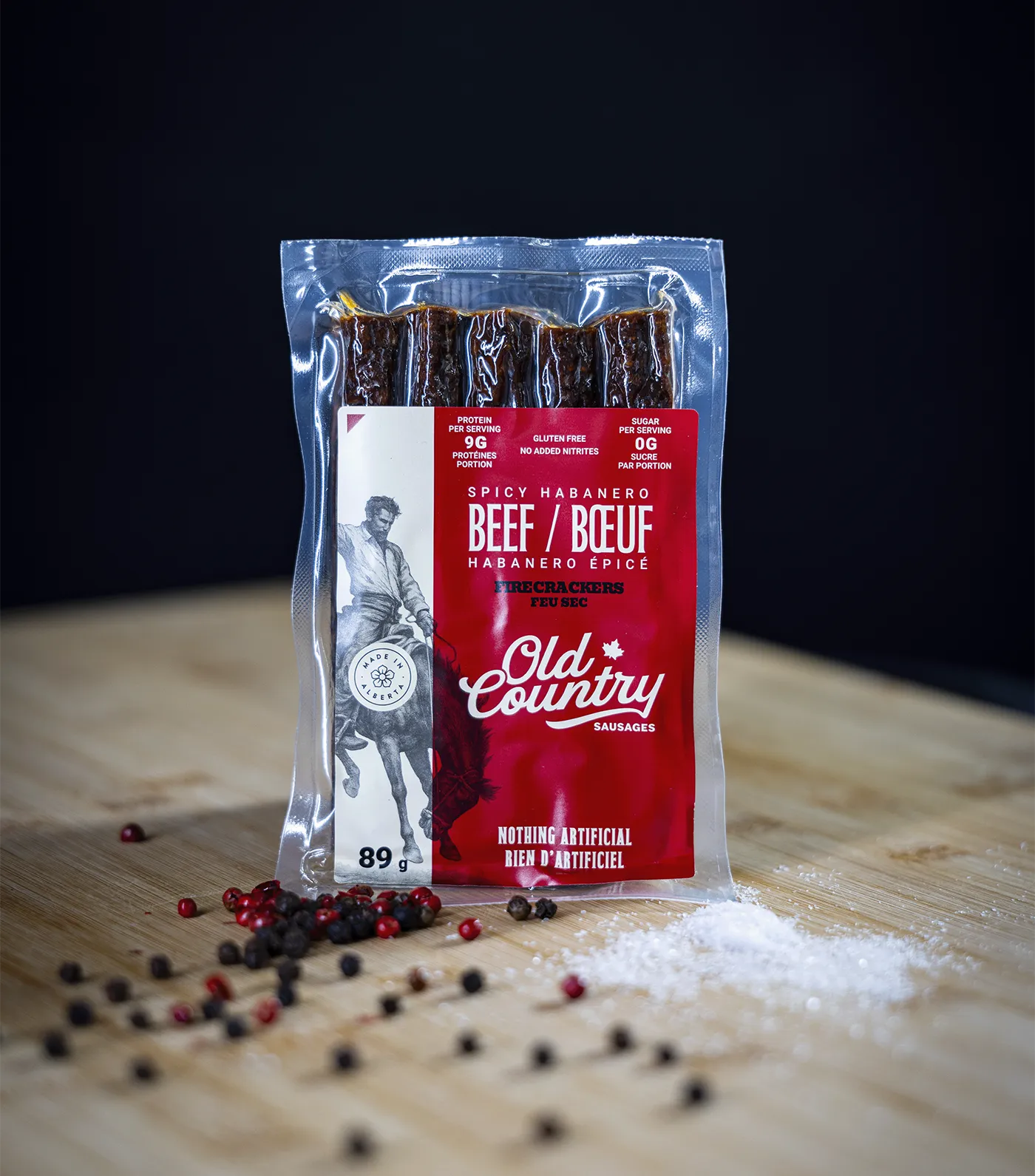 Old Country Sausages spicy beef pepperoni sticks