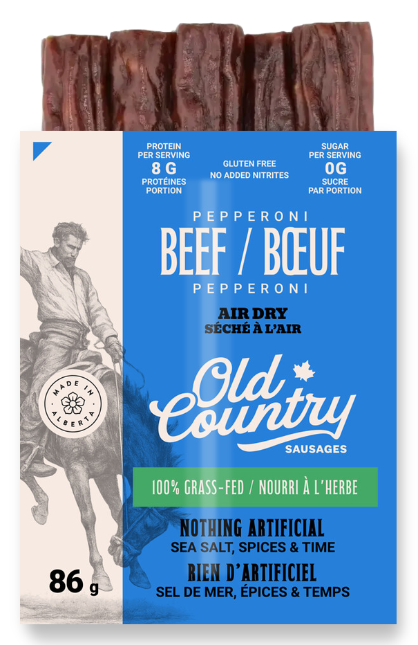 Air Dry Beef Pepperoni - Alberta artisan meat with clean ingredients