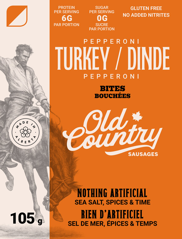 Turkey Pepperoni Bites nutrition facts label - detailed ingredient and nutrition information